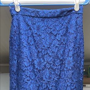 Beautiful lace pencil skirt with bottom flounce